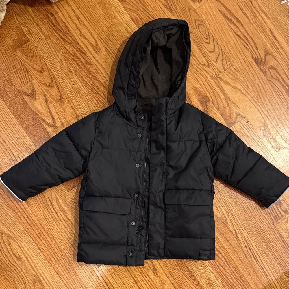 Baby GAP Heavyweight Toddler Black Puffer Jacket 3T